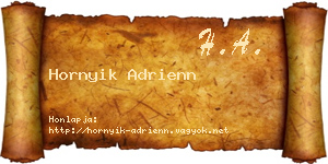 Hornyik Adrienn névjegykártya